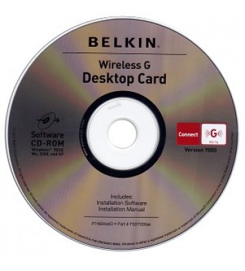 Belkin F5D7000ak 54Mbps 802.11g Wireless LAN PCI Adapter w/Antenna 