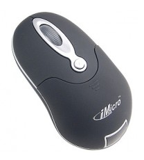 iMicro MO-16SBK 3-Button Wireless 3D Optical Scroll Mouse (Black)