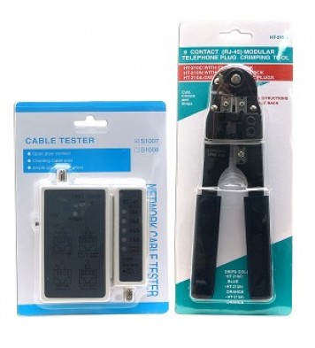 Network Cable Tester with RJ-45 Crimping Tool
