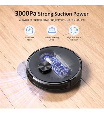 Lubluelu Robot Vacuum and Mop Combo 3000Pa