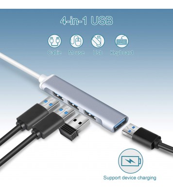 Mini USB Hub Extensions, 4 Port USB 3.0 Hub Expander