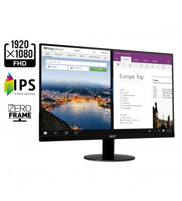 Acer SB220Q bi 21.5 Inches Full HD (1920 x 1080) IPS Ultra-Thin Zero Frame Monitor (HDMI and VGA Port), Black