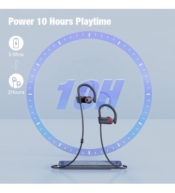 Bluetooth Headphones, Running Wireless Earbuds with 10 Hours Playtime