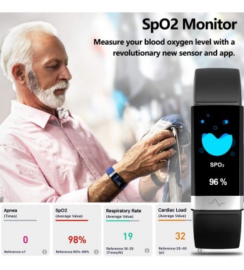 Smart Watch MorePro Fitness Activity Tracker Heart Rate Blood Pressure Monitor