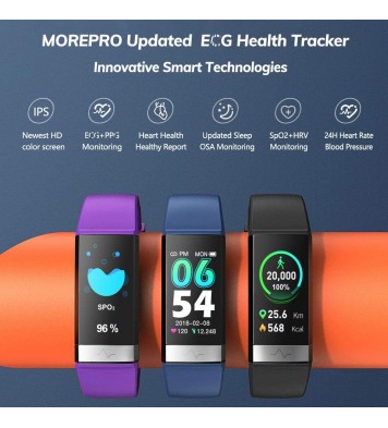 Smart Watch MorePro Fitness Activity Tracker Heart Rate Blood Pressure Monitor