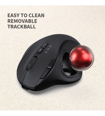 2.4G+Dual Bluetooth Wireless Trackball Mouse