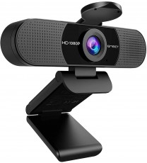 1080P Webcam with Microphone, eMeet C960 with Privacy Cover