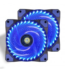 Conisy Silent Series 120mm Case Fan for PC Cases, LED PC Case Fan Blue (2 Pack)