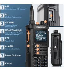 TIDRADIO 10W Walkie Talkie long range Portable Ham Radio Bluetooth