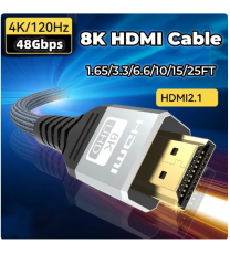 25 Ft Long 8K HDMI 2.1 Cables