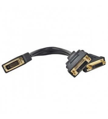 12" DVI-D (M) to Dual DVI-I (F) Splitter Cable