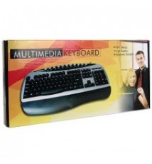 105-Key USB Multimedia Keyboard (Black/Silver)