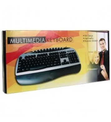 105-Key USB Multimedia Keyboard (Black/Silver)