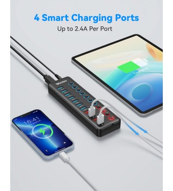 Powered USB 3.0 Hub, Wenter 11-Port USB Hub Splitter