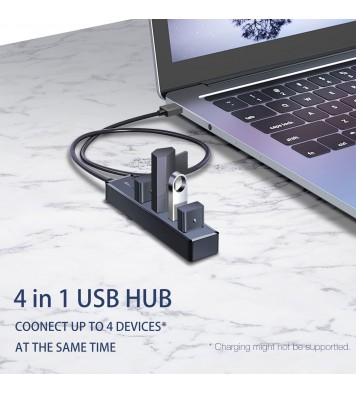 SmartQ H302S USB 3.0 Hub for Laptop with 2ft Long Cable