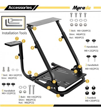 Marada G920 Steering Wheel Stand with Shifter Mount