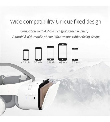 Peiloh Virtual Reality Headset Compatible with 4.7-6.2 inch iPhone and Android