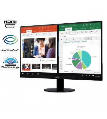 Acer SB220Q bi 21.5 Inches Full HD (1920 x 1080) IPS Ultra-Thin Zero Frame Monitor (HDMI and VGA Port), Black