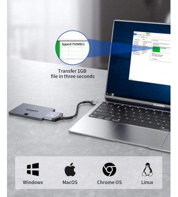 SATA to USB A 3.0 to 2.5” SATA III Hard Drive Adapter