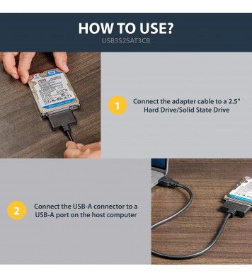 StarTech.com SATA to USB Cable - USB 3.0 to 2.5” 