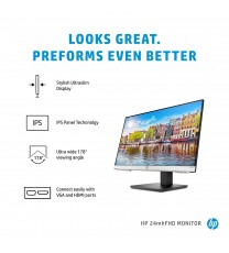 HP 24mh FHD Monitor - Computer Monitor with 23.8-Inch IPS Display (1080p)