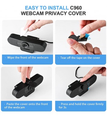 1080P Webcam with Microphone, eMeet C960 with Privacy Cover