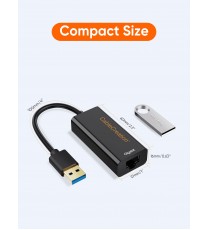 USB Ethernet Adapter, CableCreation USB 3.0 to 10/100/1000 Gigabit Wired LAN Network Adapter Compatible for Windows, MacBook, macOS, Mac Pro Mini, Laptop, PC and More