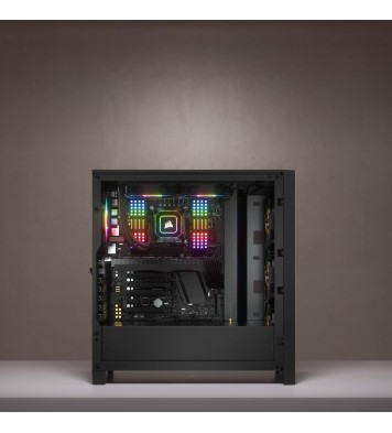 Corsair iCUE 4000X RGB Mid-Tower ATX PC Case - Black