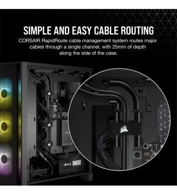 Corsair iCUE 4000X RGB Mid-Tower ATX PC Case - Black