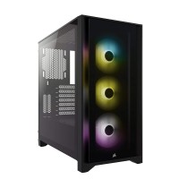 Corsair iCUE 4000X RGB Mid-Tower ATX PC Case - Black