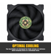 uphere 3-Pack Long Life Computer Case Fan 120mm Cooling Case Fan for Computer Cases Cooling,12BK3-3