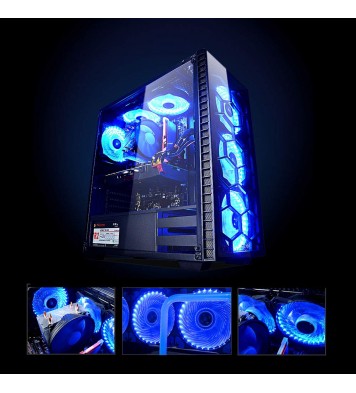 Conisy Silent Series 120mm Case Fan for PC Cases, LED PC Case Fan Blue (2 Pack)