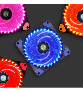 Conisy Silent Series 120mm Case Fan for PC Cases, LED PC Case Fan Blue (2 Pack)