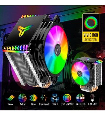 Jonsbo CR1400 RGB CPU Air Cooler, 4 Heat-Pipes, 126mm RGB CPU Fan