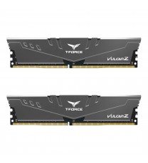 TEAMGROUP T-Force Vulcan Z DDR4 16GB Kit (2x8GB) 3200MHz (PC4-25600) CL16 Desktop Memory Module Ram (Gray) - TLZGD416G3200HC16FDC01